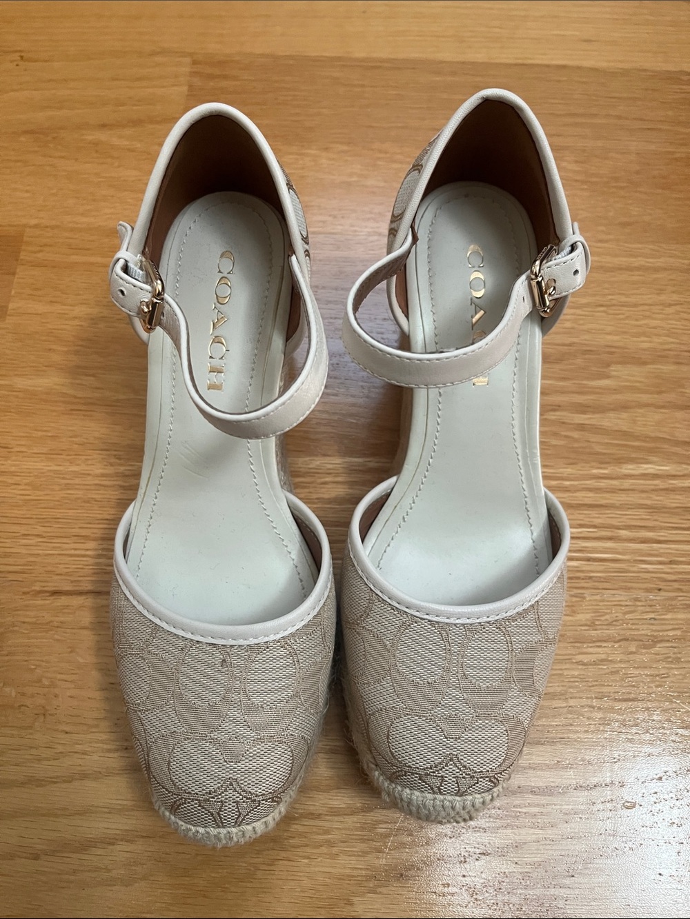 EUC Coach Espadrilles Style Wedges